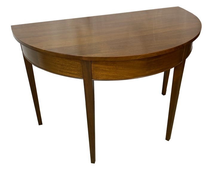 Pair of George III Mahogany Demi-Lune Console Tables