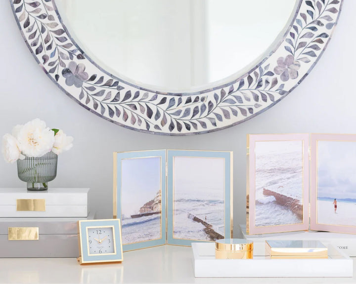 Gold and Enamel Double Frame
