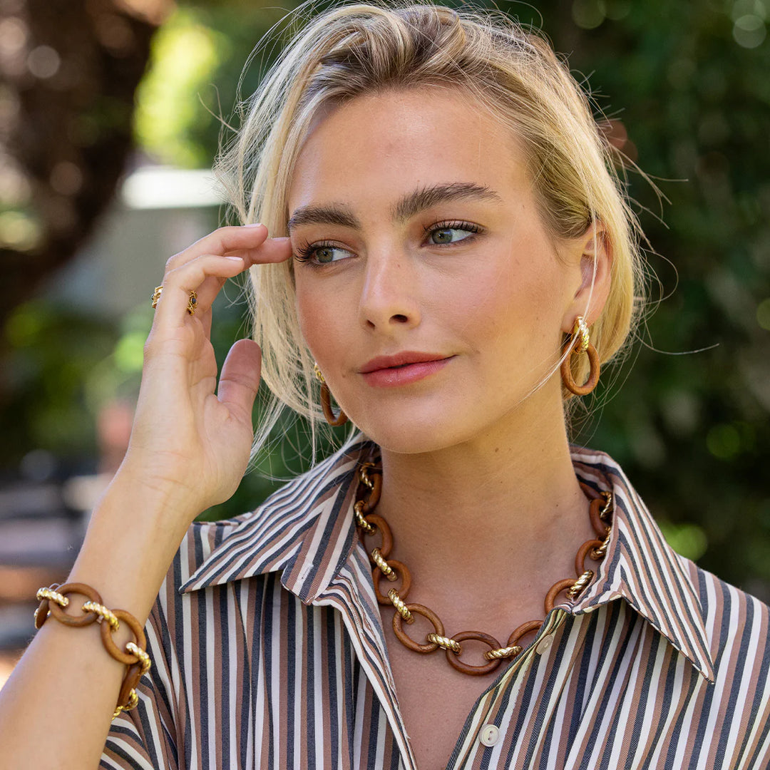 Earth Goddess Link Drop Earrings