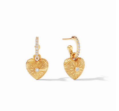 Esme Heart Hoop & Charm Earring