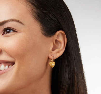 Esme Heart Hoop & Charm Earring