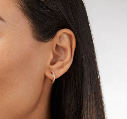Esme Heart Hoop & Charm Earring