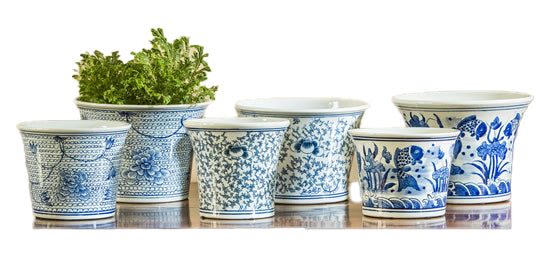 B&W Flared Planter