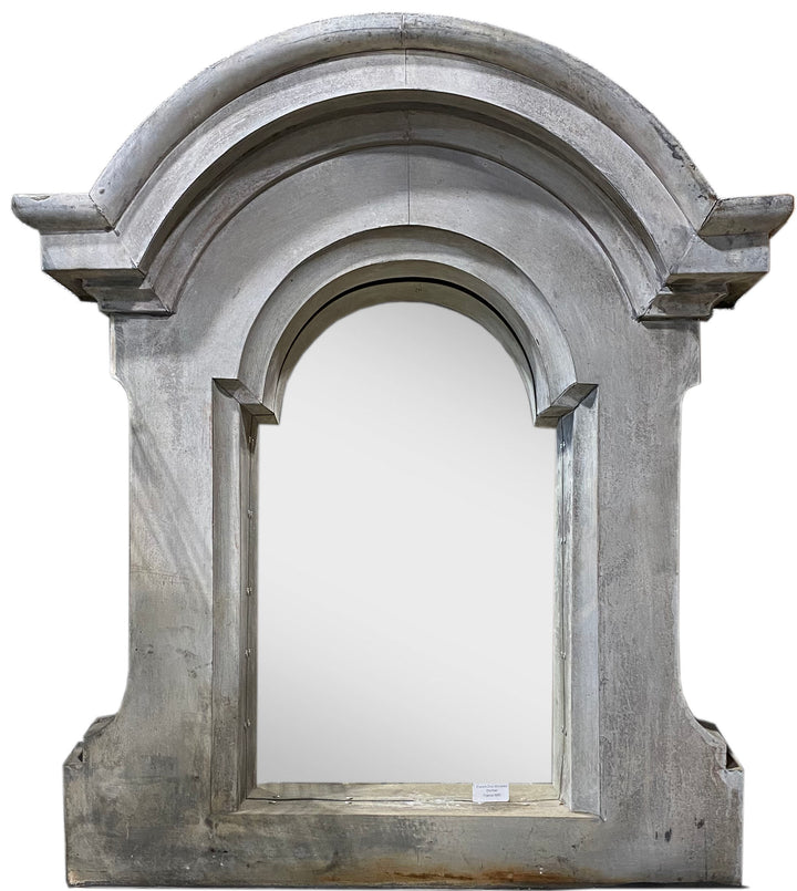 Antique French Zinc Dormer Mirror        *ON HOLD*