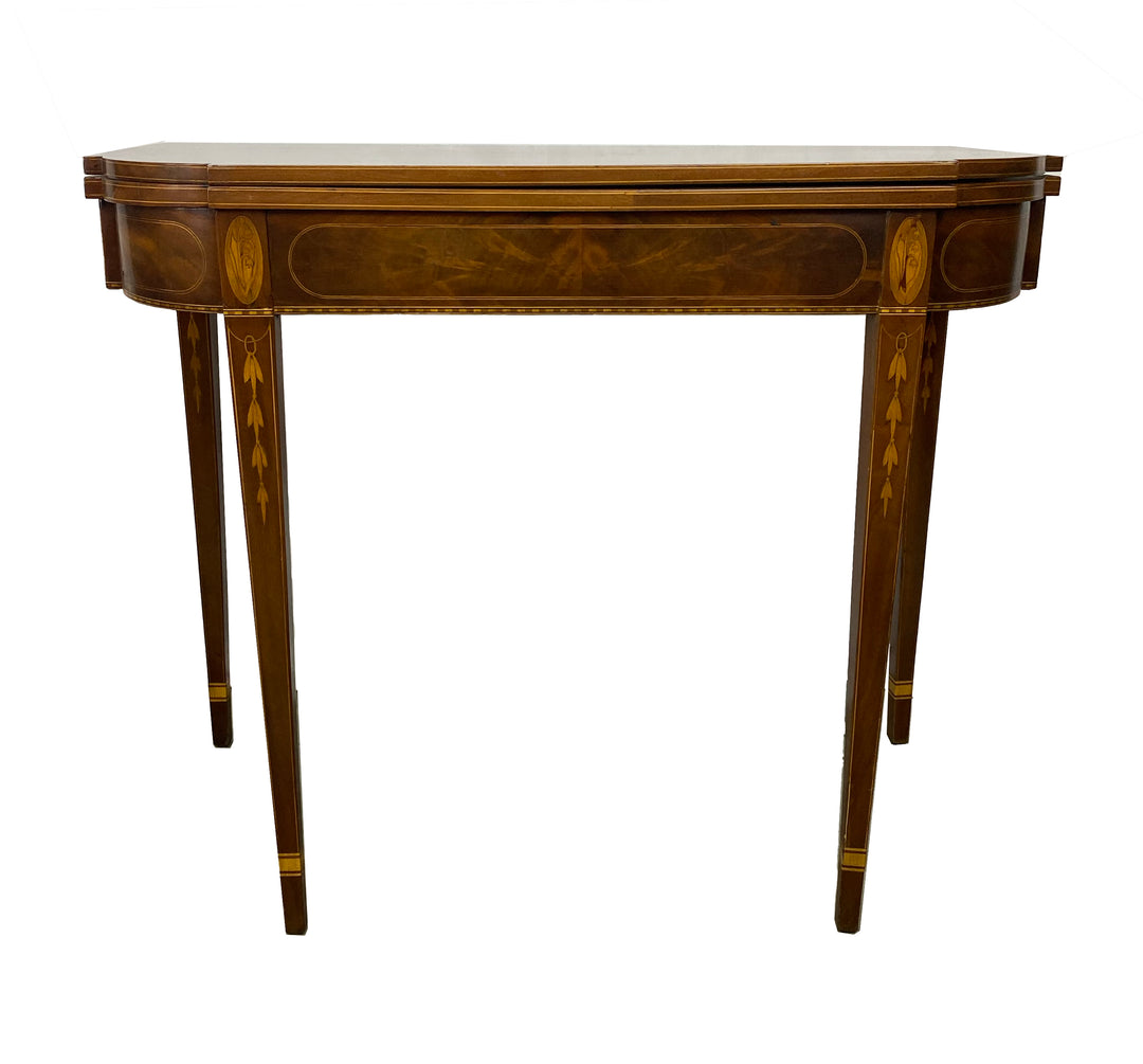 Hepplewhite Inlay Game Table