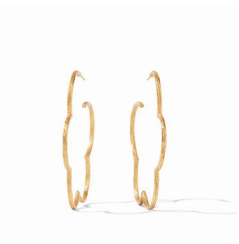 Gardenia Textured Hoop Gold