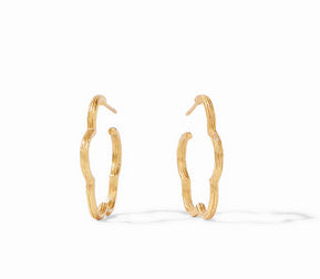 Gardenia Textured Hoop Gold