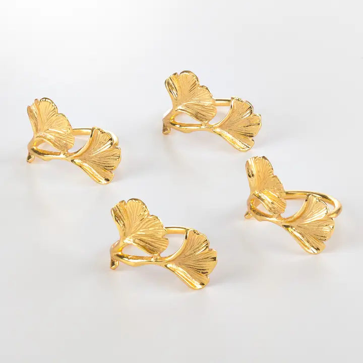 Ginko Napkin Rings, Set of 4