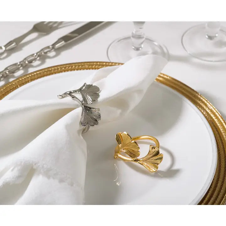 Ginko Napkin Rings, Set of 4