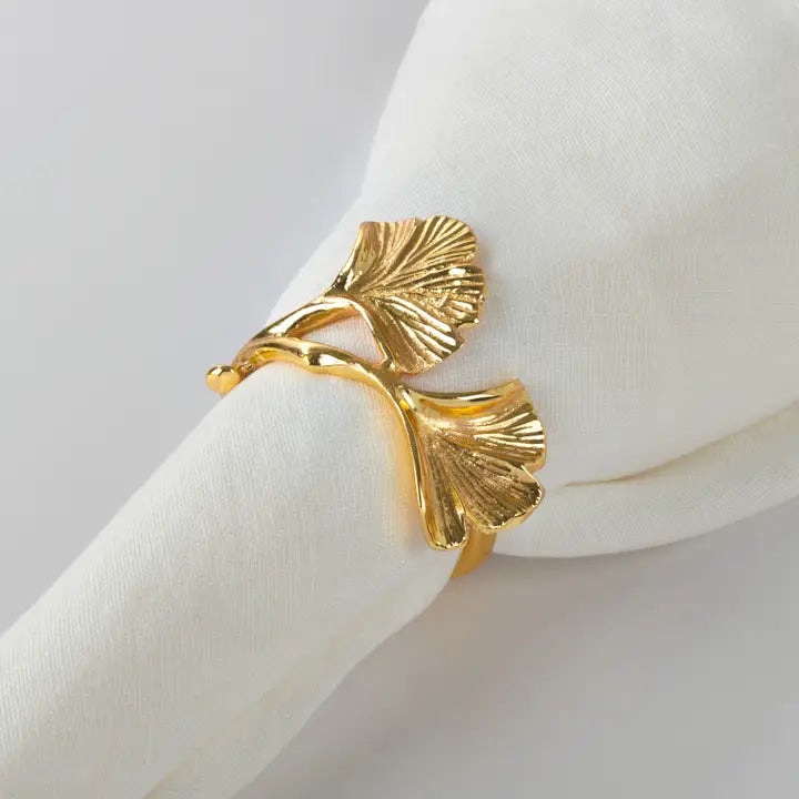 Ginko Napkin Rings, Set of 4