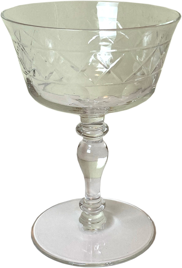 Set of 54 Vintage Cut Crystal Glasses