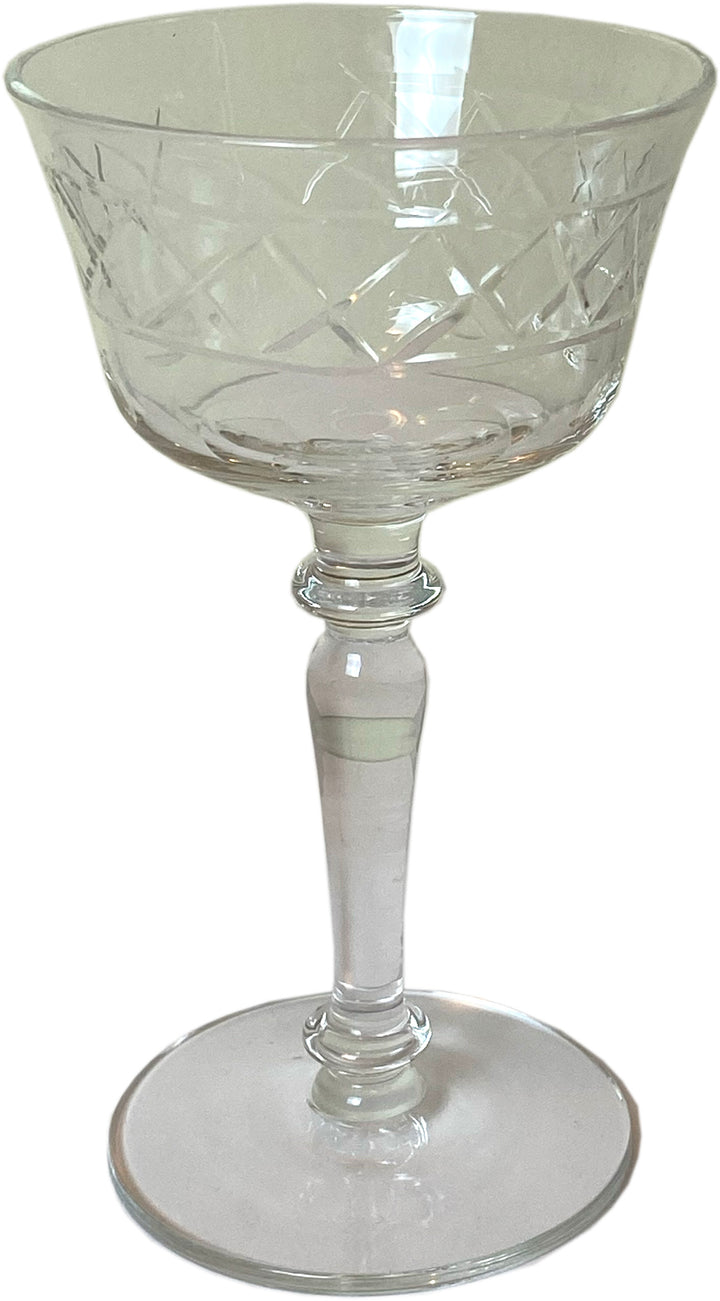 Set of 54 Vintage Cut Crystal Glasses