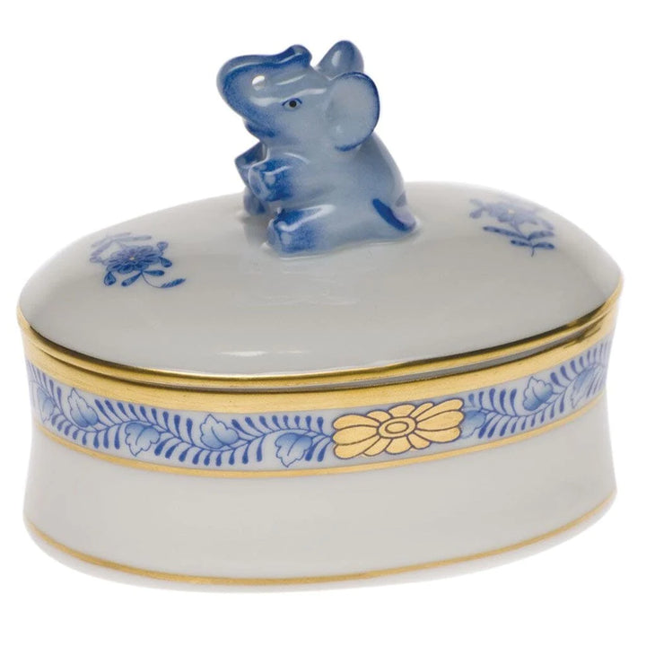 Oval Box with Elephant