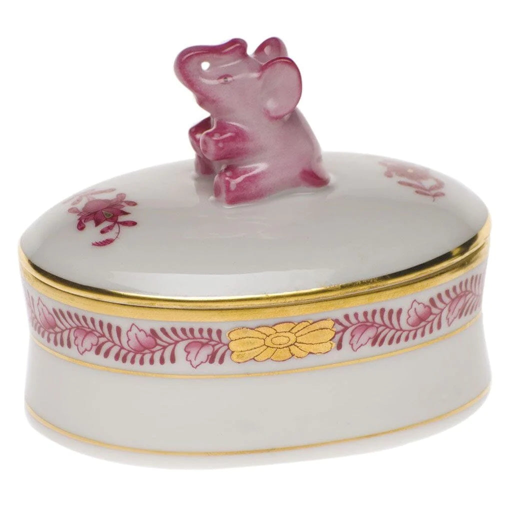 Oval Box with Elephant