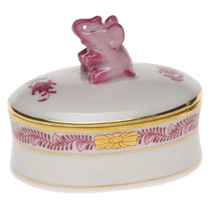 Oval Box with Elephant