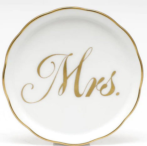Herend Coaster: Mr. or Mrs.