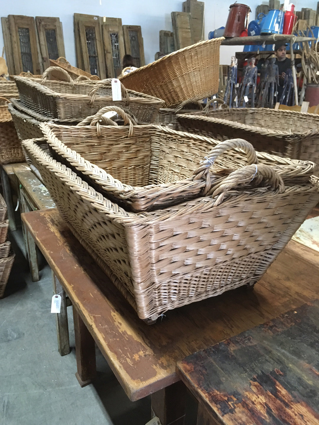 Vintage Wicker Wash Basket