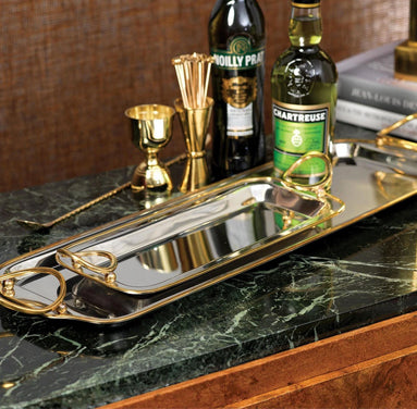 Polished Nickel & Gold Tray