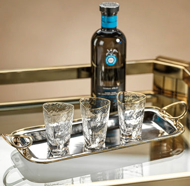 Polished Nickel & Gold Tray