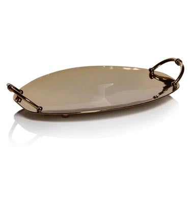 Gold Oval Serving Tray