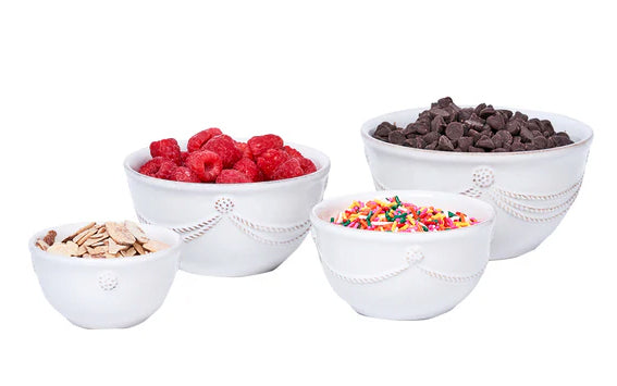 Berry & Thread Whitewash Nesting Prep Bowls, Set of 4