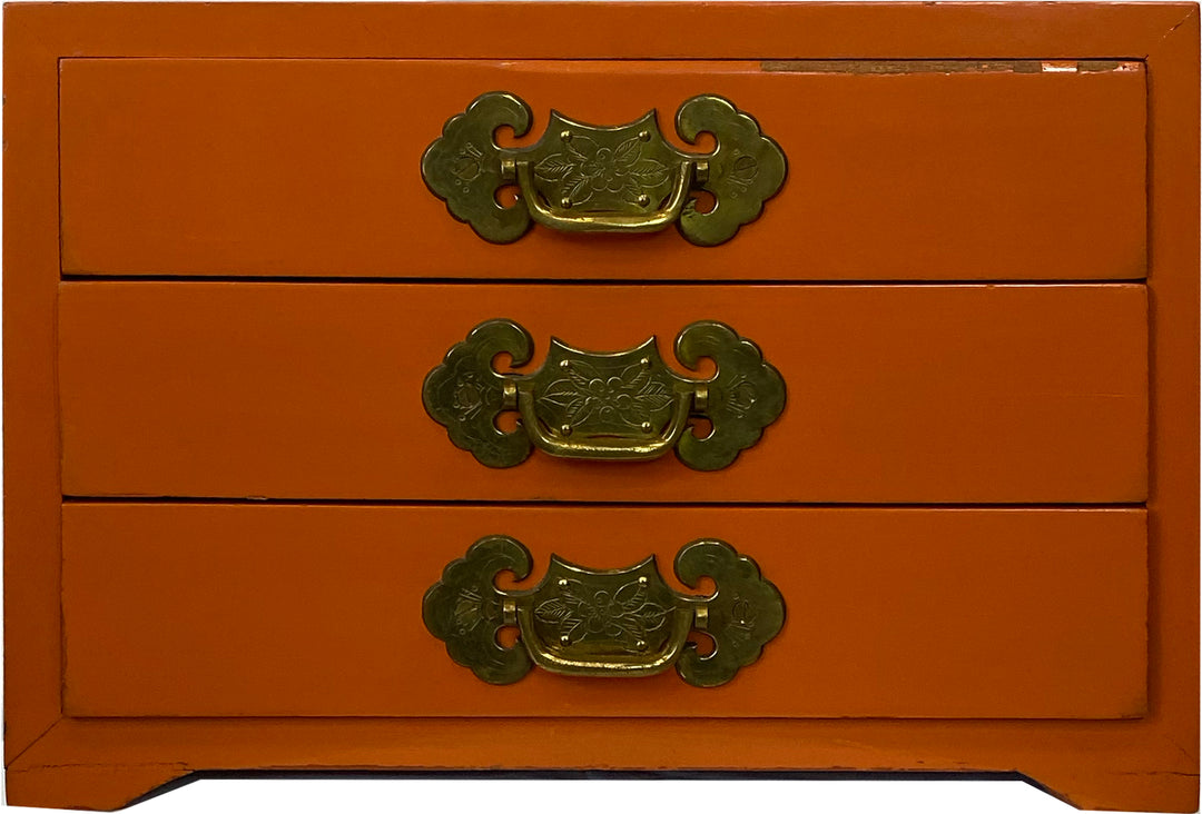 Vintage Asian Lacquered Jewelry Box