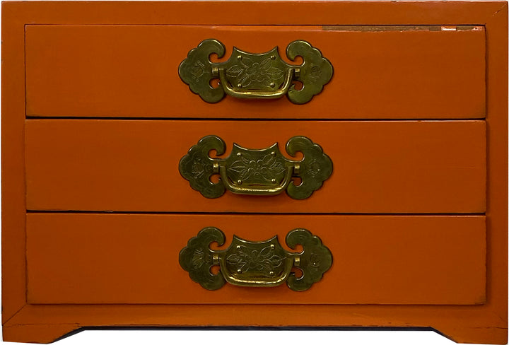 Vintage Asian Lacquered Jewelry Box