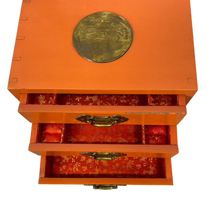 Vintage Asian Lacquered Jewelry Box
