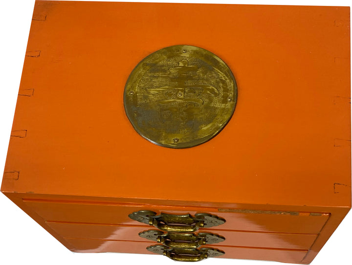 Vintage Asian Lacquered Jewelry Box