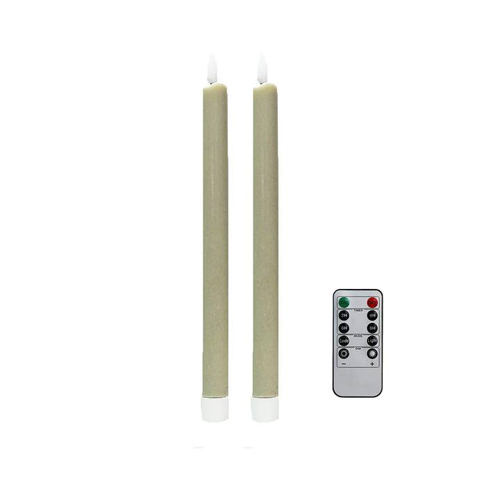 LED Battery Powered Wax Candle, Set/2