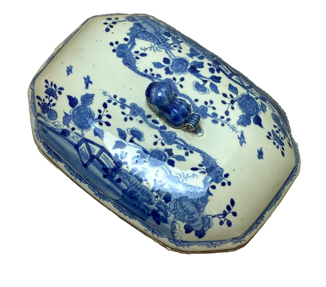 B&W Porcelain Tureen with Lid