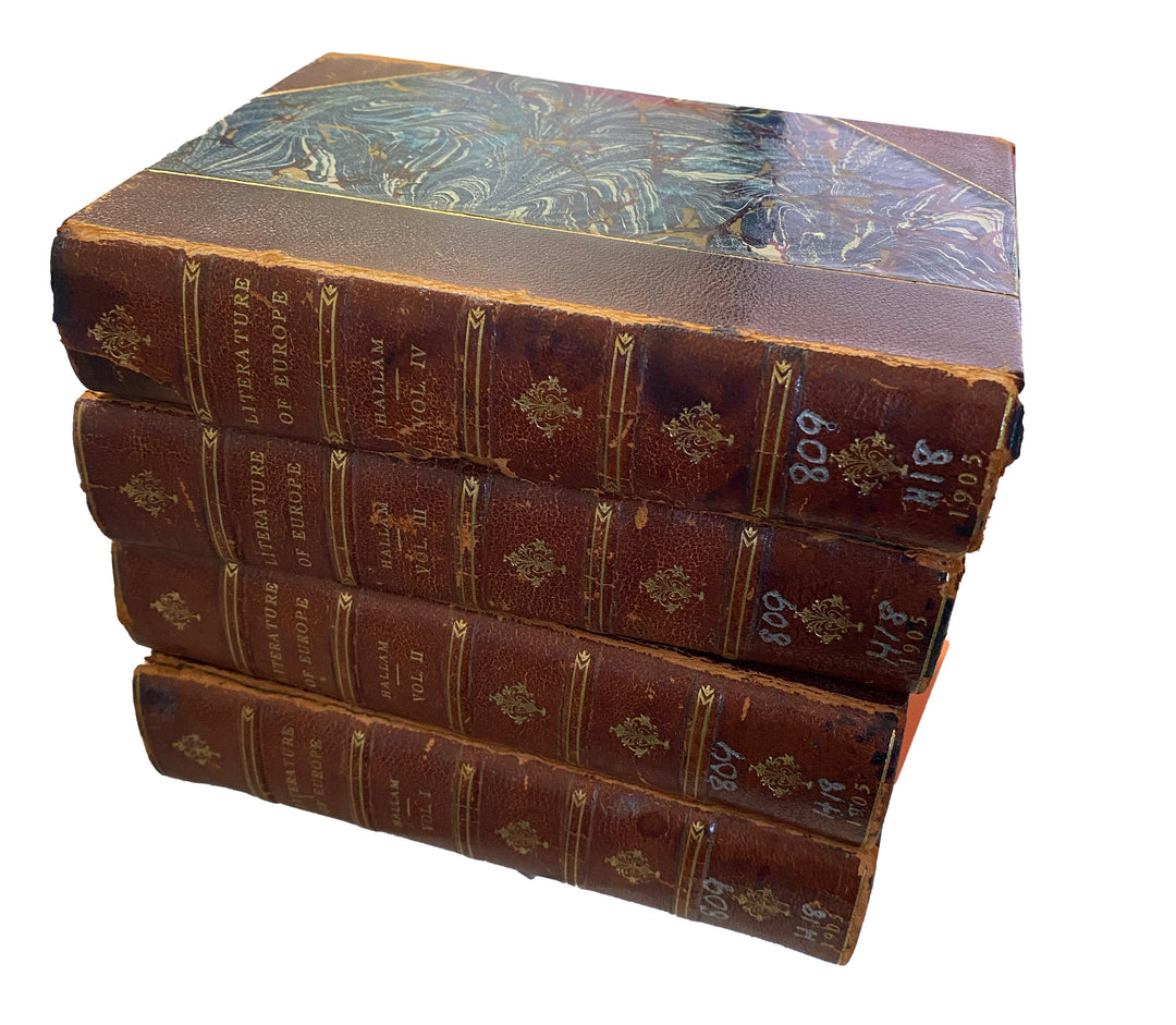 Vintage Book Set/4 Literature of Europe c.1905