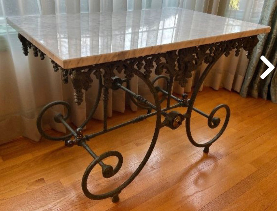 Marble Top French Pastry Table