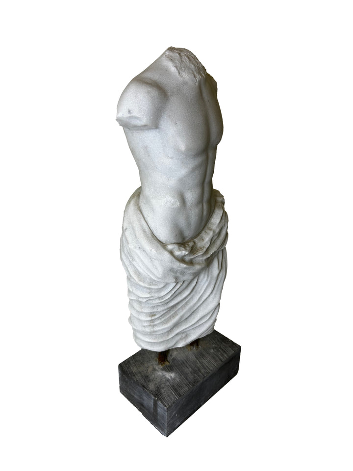Marble Torso on Pediment