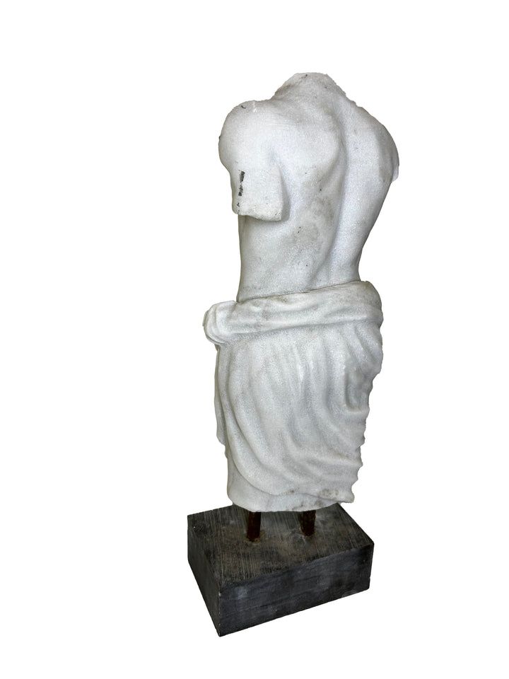 Marble Torso on Pediment