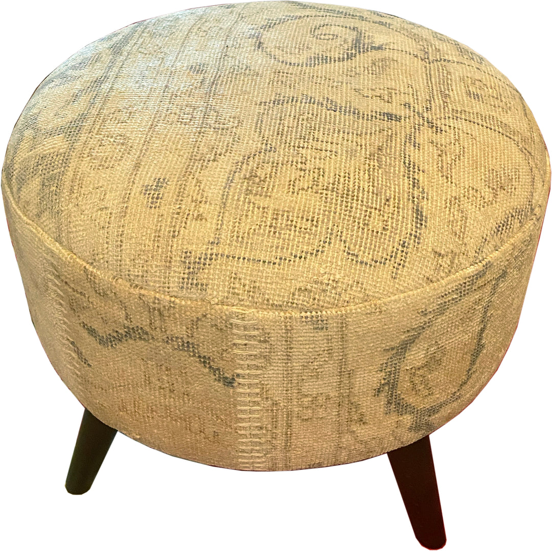 Turkish Vintage Kilim Ottoman