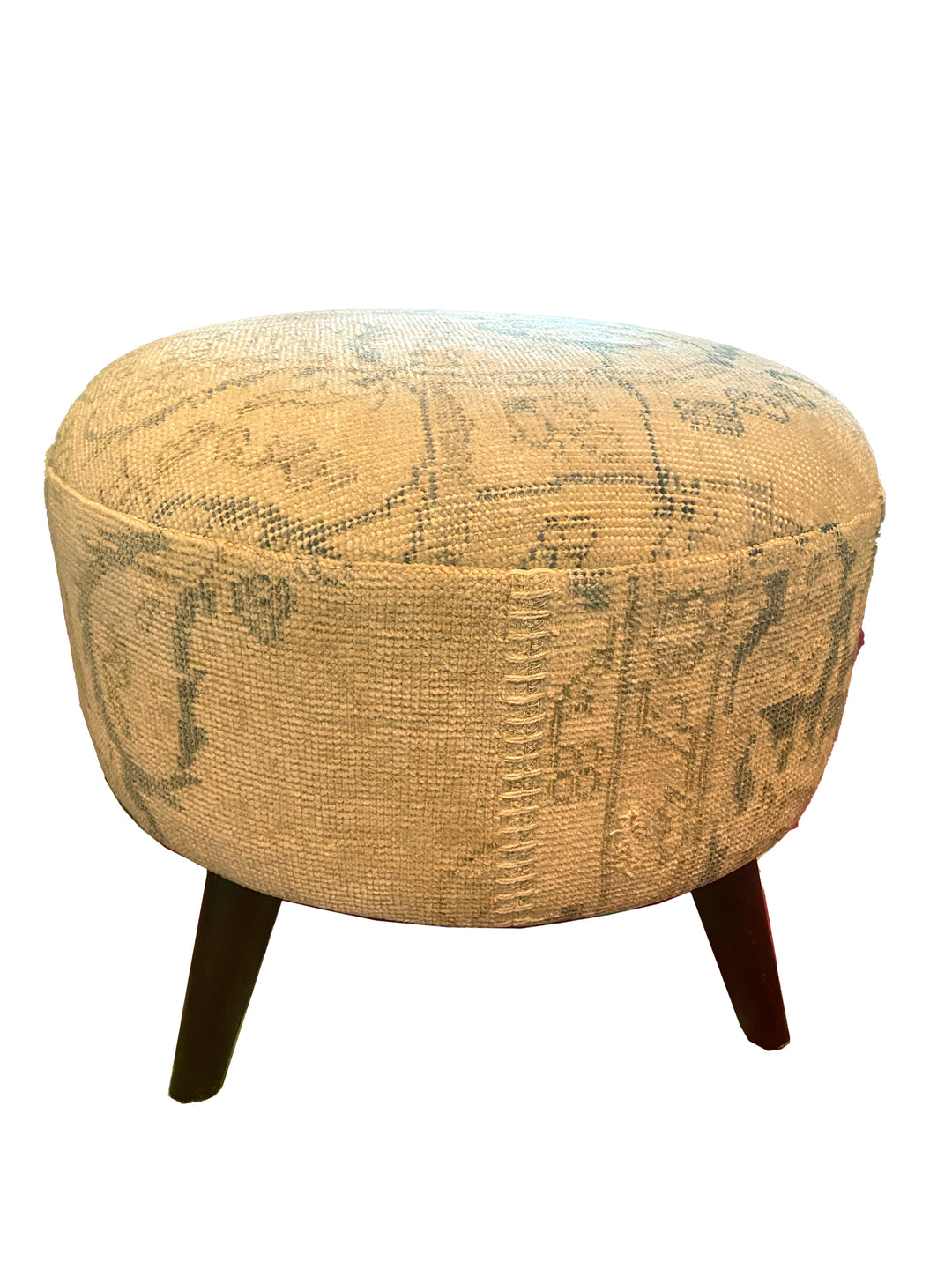 Turkish Vintage Kilim Ottoman