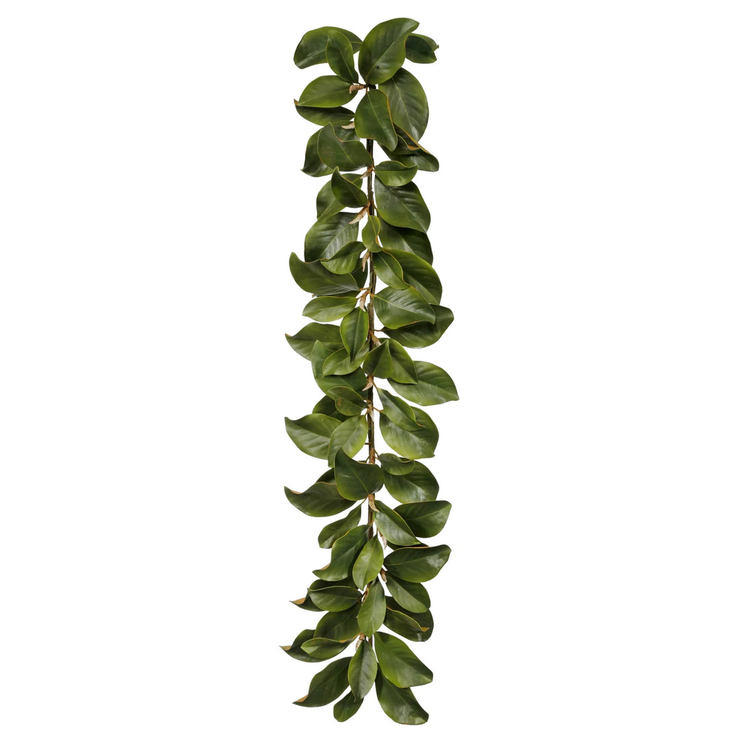 Faux Magnolia Leaf Garland – 60"
