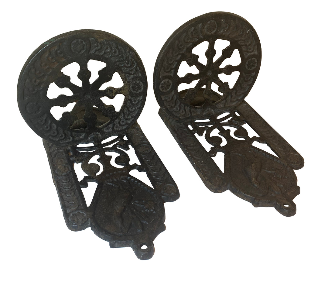 Pair of Vintage Cast Iron Wall Sconces