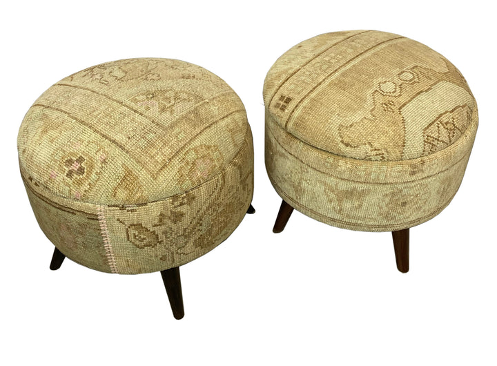 Turkish Vintage Kilim Ottoman