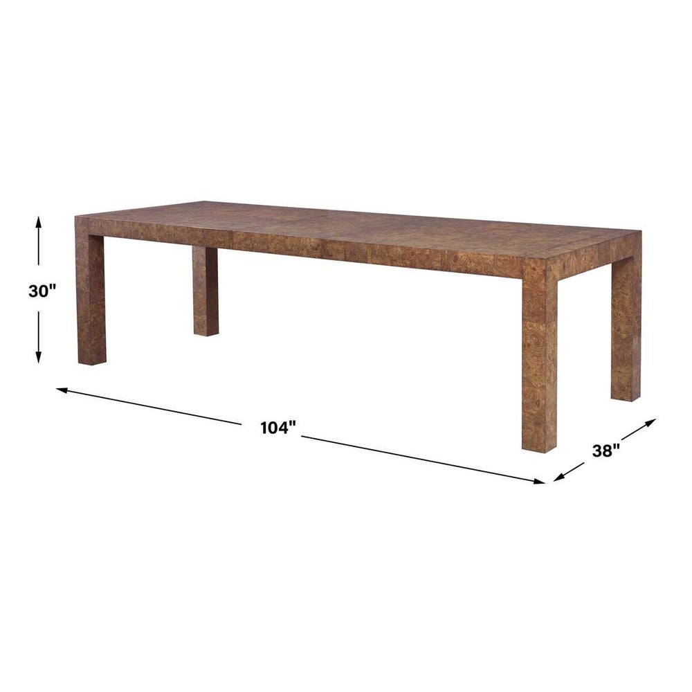 Ingrain Extension Dining Table - Cocoa Brown