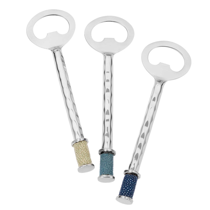 Steel & Shagreen Bottle Opener
