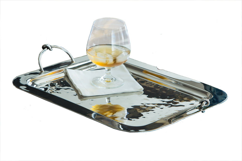 Nickel Knot Rectangular Tray