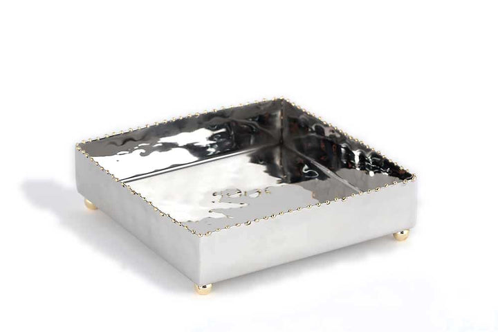Nickel and Gold Napkin Tray
