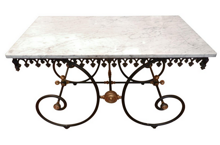 Marble Top French Pastry Table