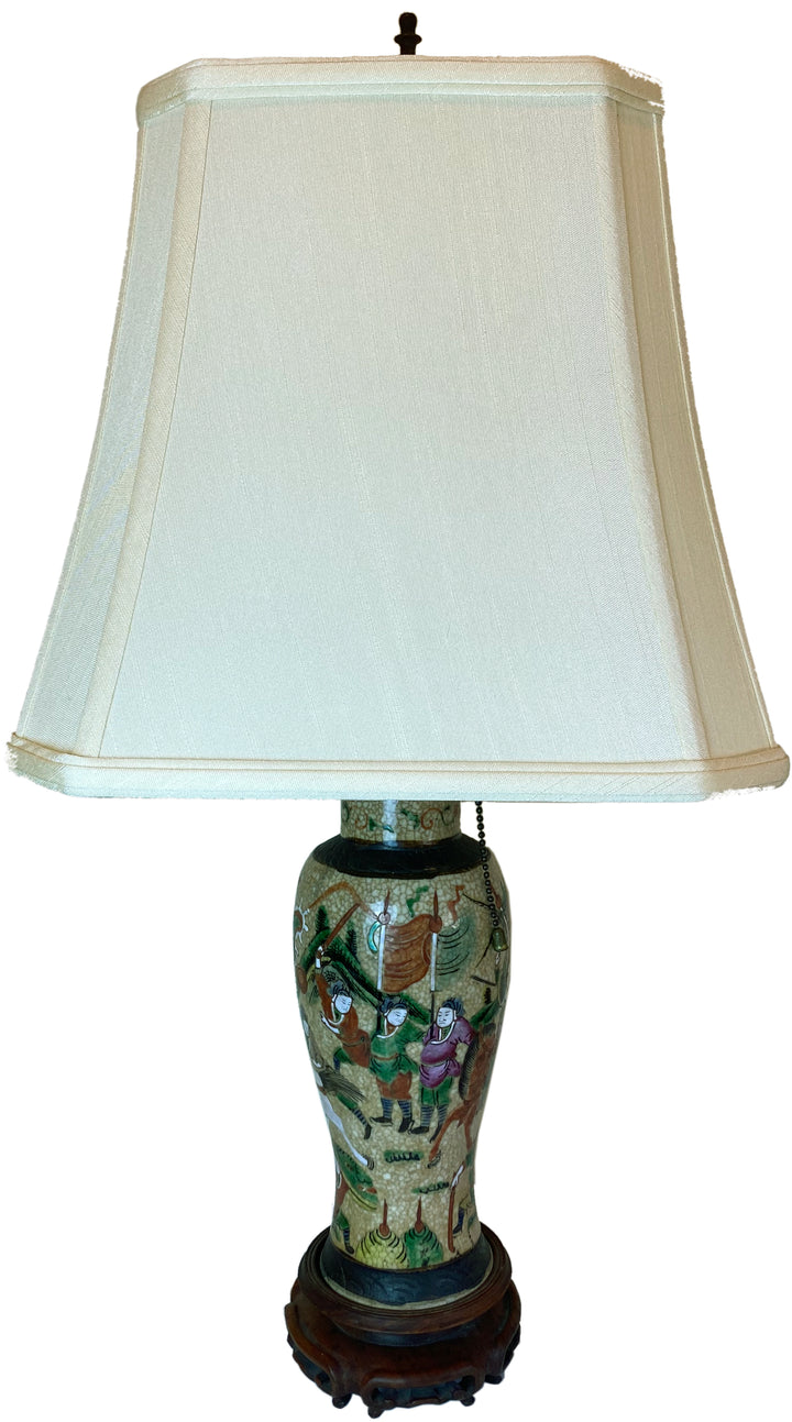 Chinese Crackle Glaze Vase Lamp