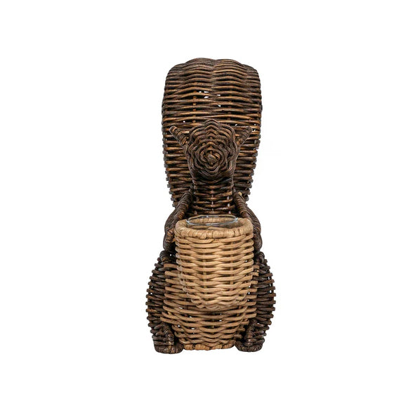 Devon Willow Squirrel Candle/Flower Holder