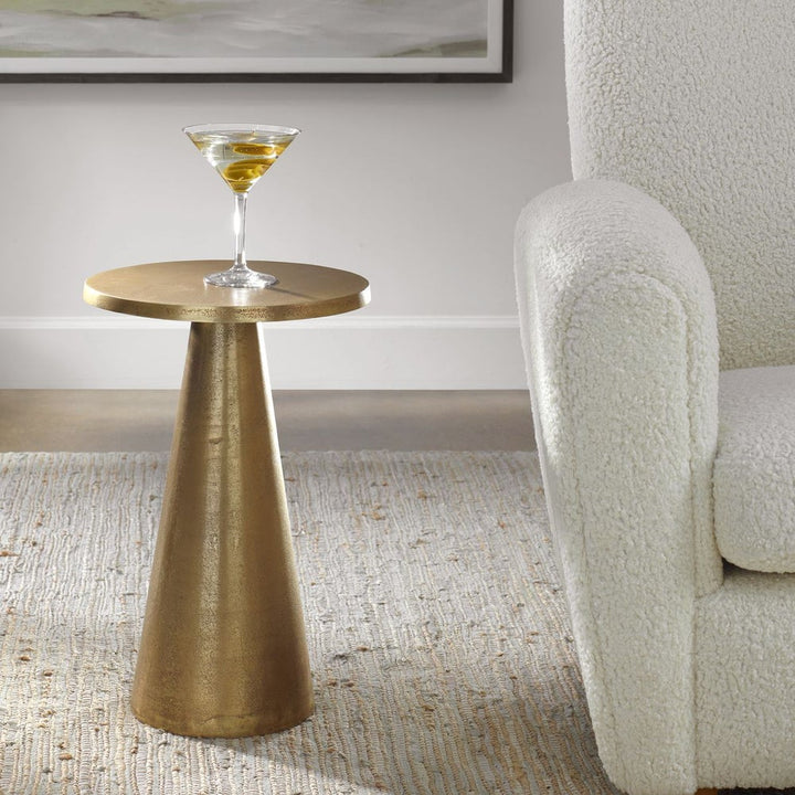 Atlas Brass Accent Table