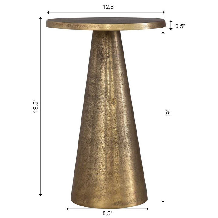 Atlas Brass Accent Table