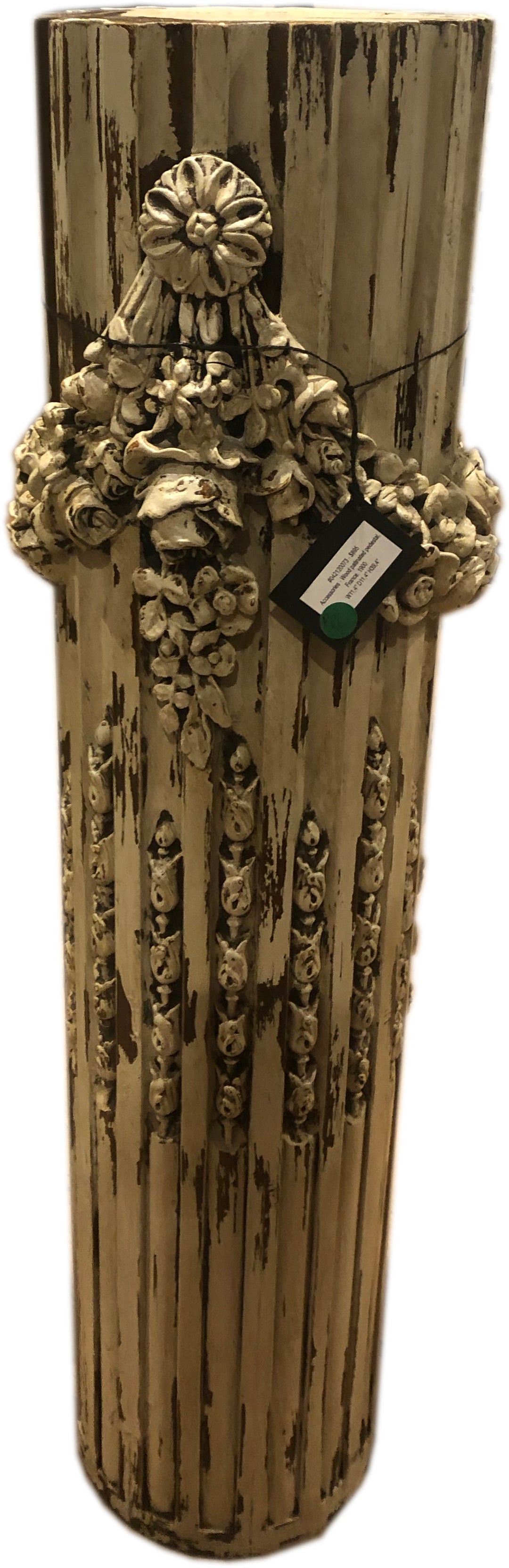19th Century Carved Wood Pedestal